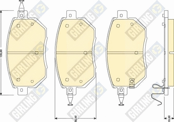 Brake Pad Set, disc brake (6134169)