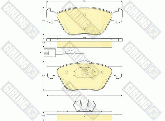 Brake Pad Set, disc brake (6116022)