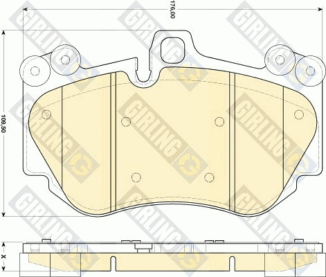 Brake Pad Set, disc brake (6117649)