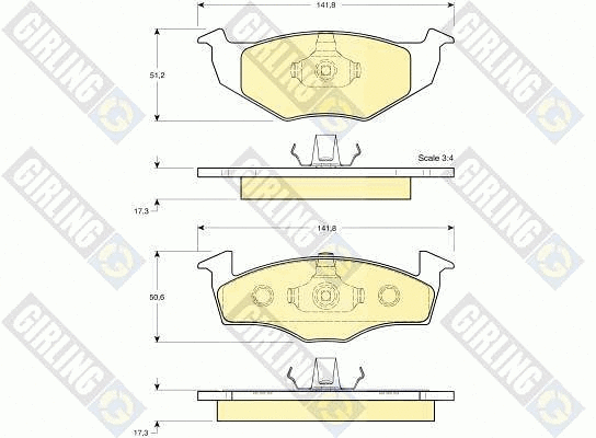 Brake Pad Set, disc brake (6112742)