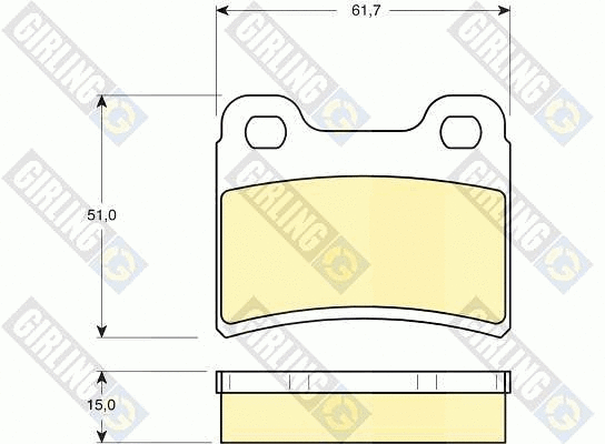 Brake Pad Set, disc brake (6111242)
