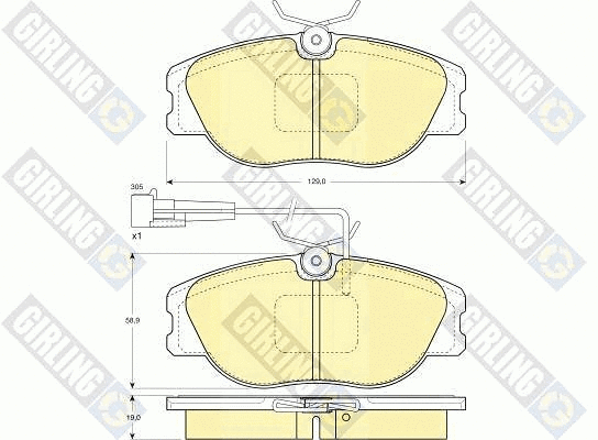 Brake Pad Set, disc brake (6110521)