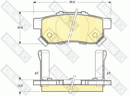 Brake Pad Set, disc brake (6131749)