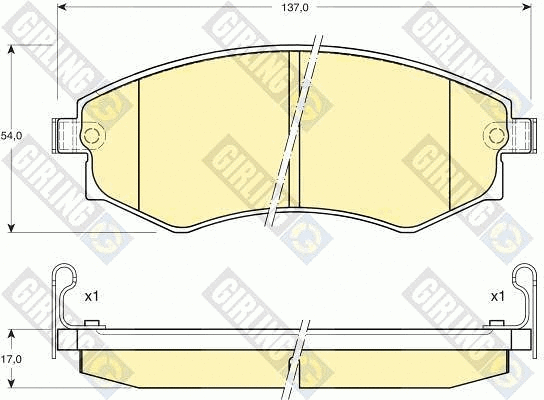 Brake Pad Set, disc brake (6108959)