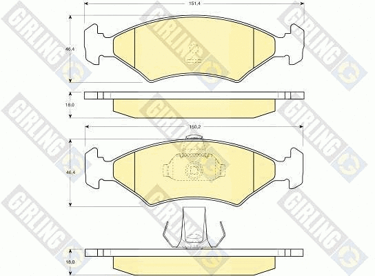 Brake Pad Set, disc brake (6112222)