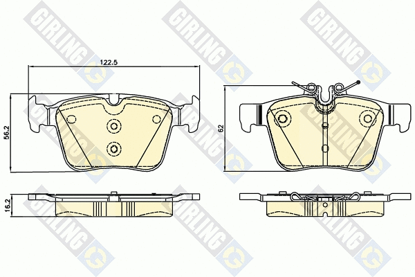 Brake Pad Set, disc brake (6120712)