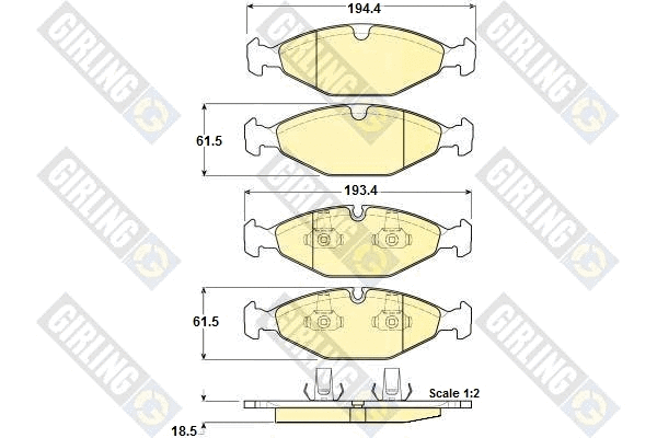 Brake Pad Set, disc brake (6114002)