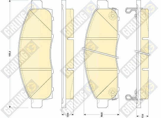 Brake Pad Set, disc brake (6135029)