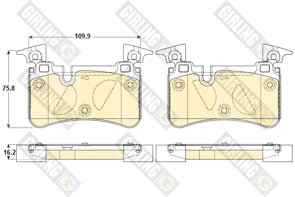 Brake Pad Set, disc brake (6120615)