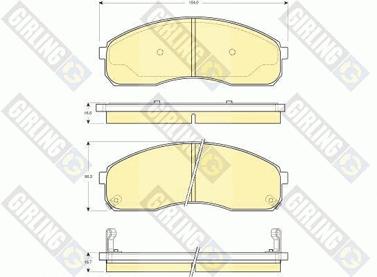 Brake Pad Set, disc brake (6132619)