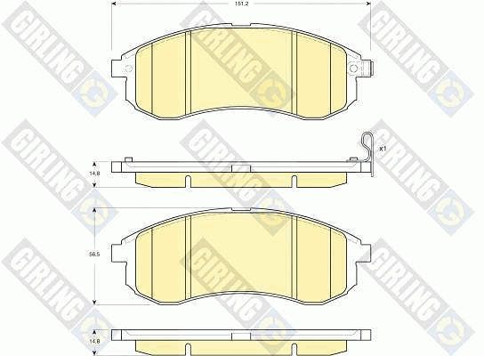 Brake Pad Set, disc brake (6133809)