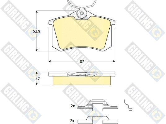 Brake Pad Set, disc brake (6114581)