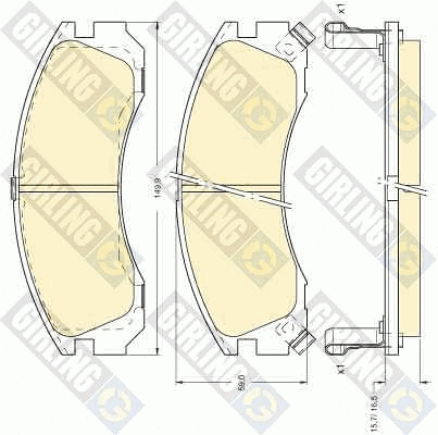 Brake Pad Set, disc brake (6111269)