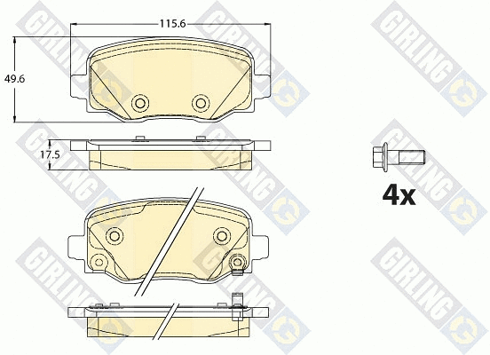 Brake Pad Set, disc brake (6121161)