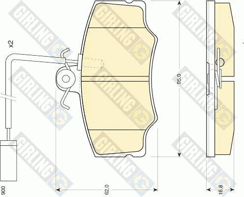 Brake Pad Set, disc brake (6110451)