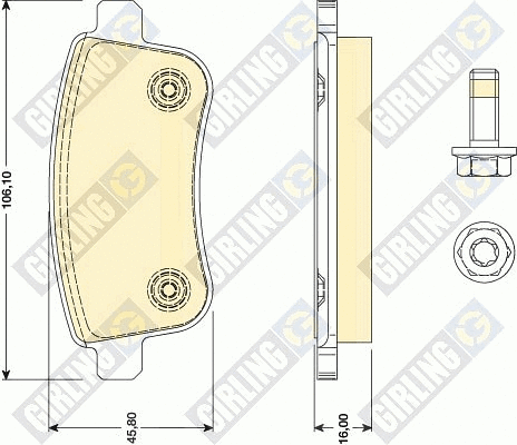 Brake Pad Set, disc brake (6117911)