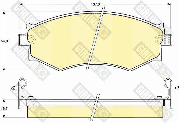 Brake Pad Set, disc brake (6110089)