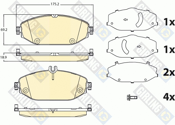 Brake Pad Set, disc brake (6120971)
