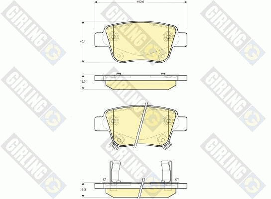 Brake Pad Set, disc brake (6133374)