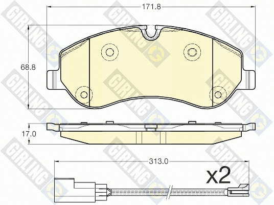 Brake Pad Set, disc brake (6119671)