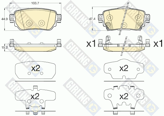 Brake Pad Set, disc brake (6136171)
