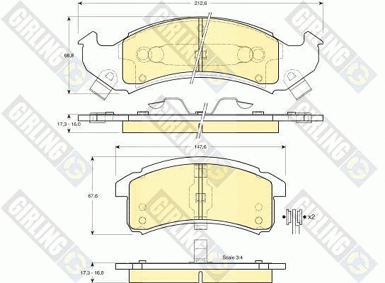 Brake Pad Set, disc brake (6140549)