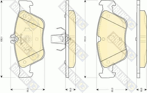 Brake Pad Set, disc brake (6112052)