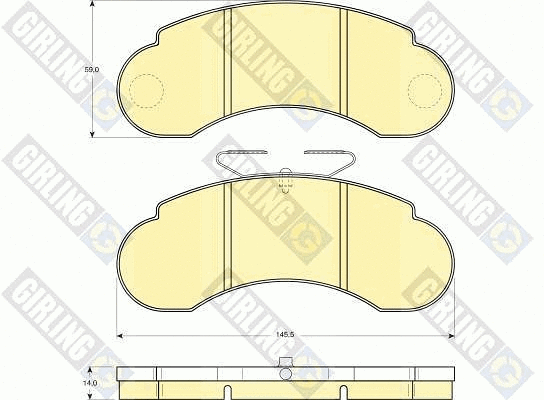 Brake Pad Set, disc brake (6111143)