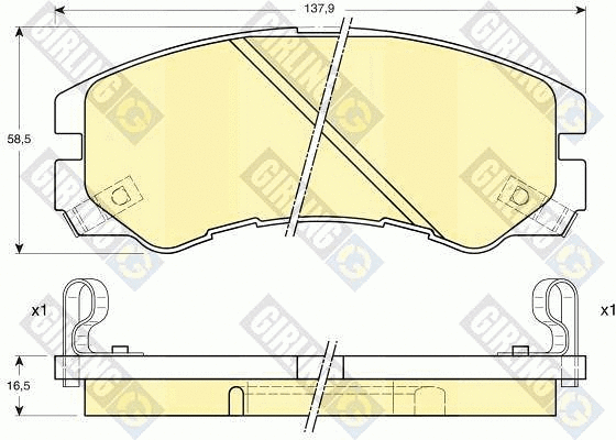 Brake Pad Set, disc brake (6111869)