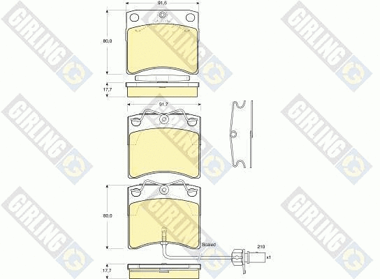 Brake Pad Set, disc brake (6113681)