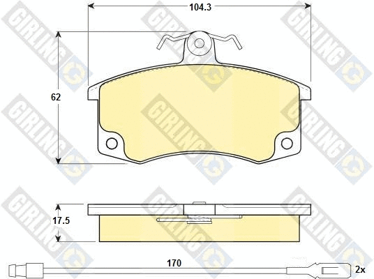 Brake Pad Set, disc brake (6114461)