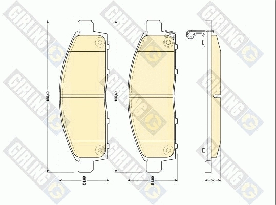 Brake Pad Set, disc brake (6134359)