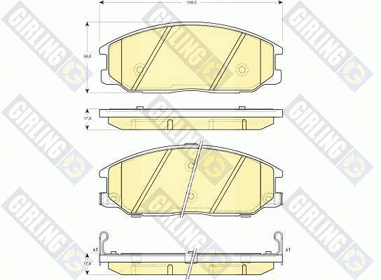 Brake Pad Set, disc brake (6132979)