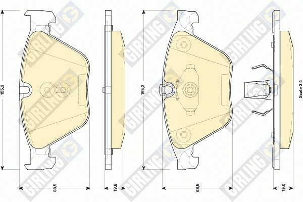 Brake Pad Set, disc brake (6118542)