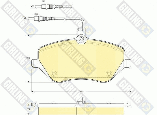 Brake Pad Set, disc brake (6115951)