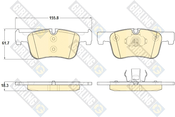 Brake Pad Set, disc brake (6119342)