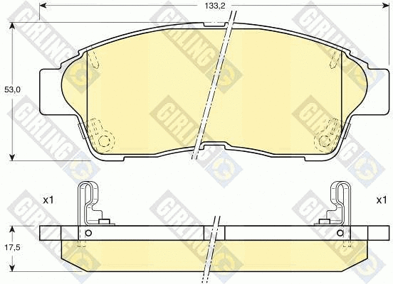 Brake Pad Set, disc brake (6111439)