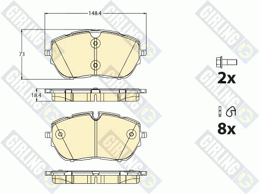 Brake Pad Set, disc brake (6121213)