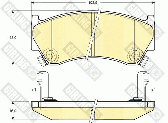 Brake Pad Set, disc brake (6131809)