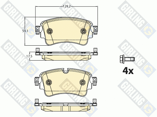 Brake Pad Set, disc brake (6121321)
