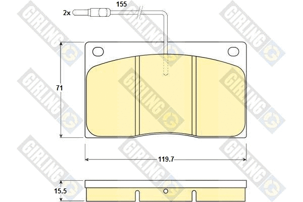 Brake Pad Set, disc brake (6104431)