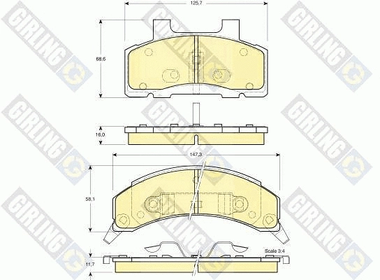 Brake Pad Set, disc brake (6140054)