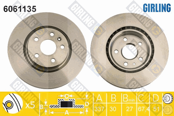 Brake Disc (6061135)