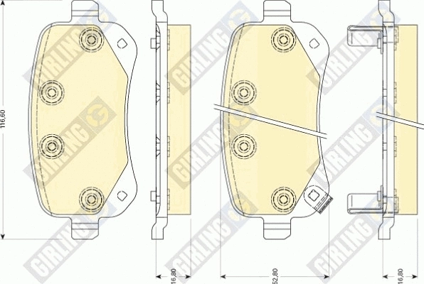 Brake Pad Set, disc brake (6141761)