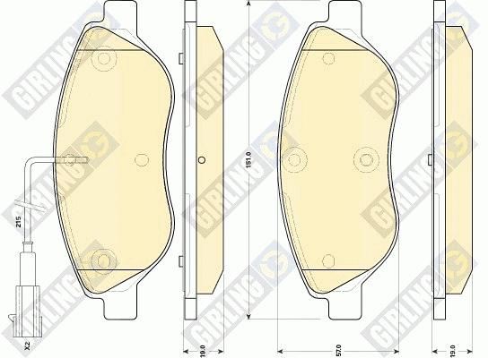 Brake Pad Set, disc brake (6118554)