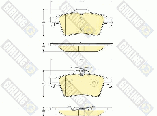 Brake Pad Set, disc brake (6116212)
