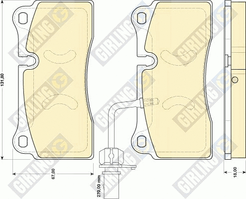 Brake Pad Set, disc brake (6117319)