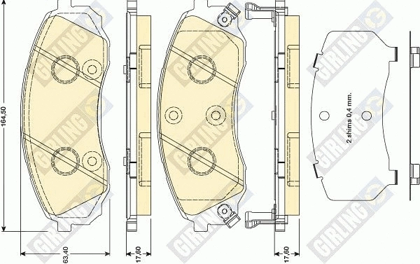 Brake Pad Set, disc brake (6134489)