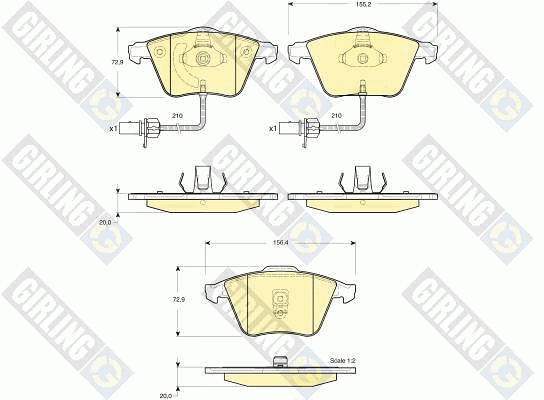 Brake Pad Set, disc brake (6115282)