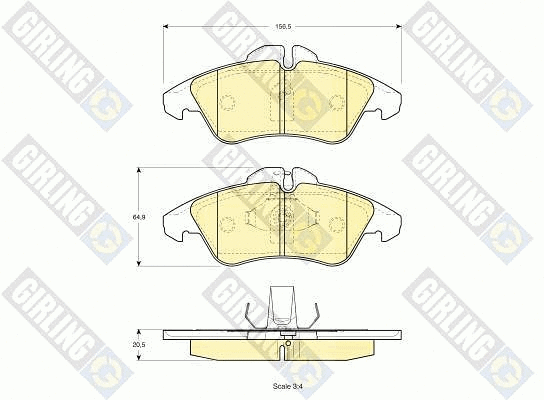 Brake Pad Set, disc brake (6112202)
